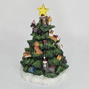 The San‎ Francisco Co Lighted Dog Christmas Tree Table Top Working Puppies Dogs